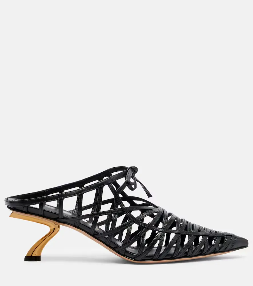 Ferragamo Cirry leather mules | Thumbnail 3