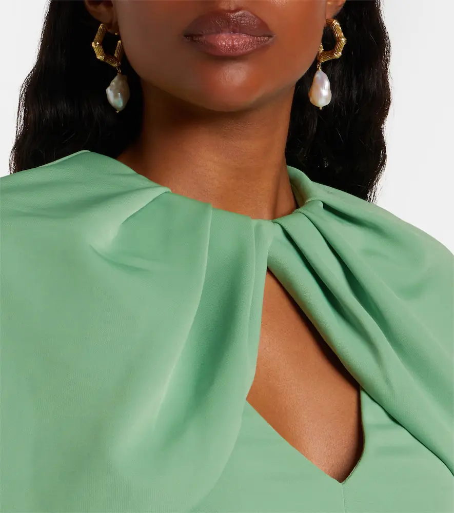 Rebecca Vallance Isla caped ruched gown | Thumbnail 2