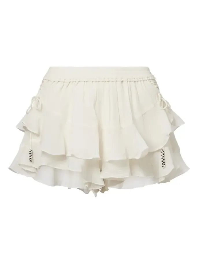 Geisa tiered silk miniskirt Geisa tiered silk miniskirt
