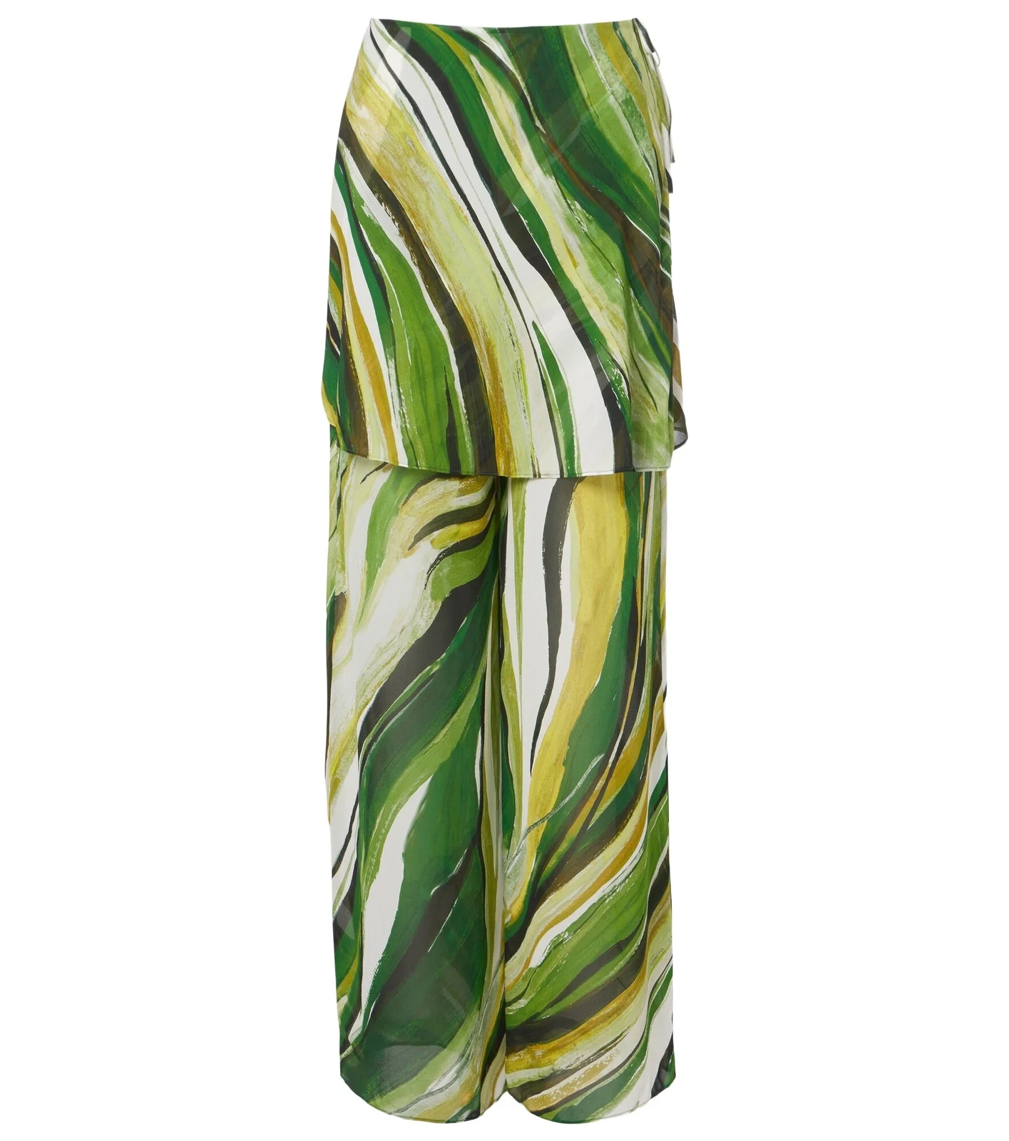 Printed silk wide-leg pants Printed silk wide-leg pants