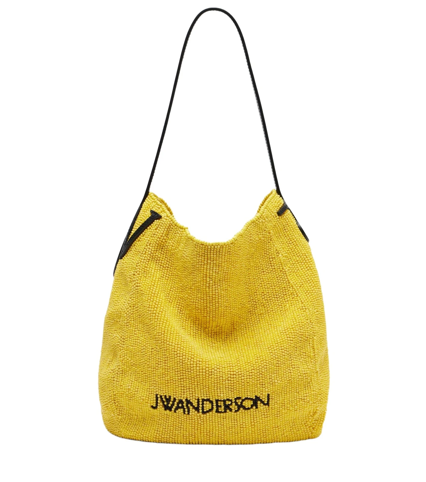 Bulb Small beaded leather-trimmed shoulder bag