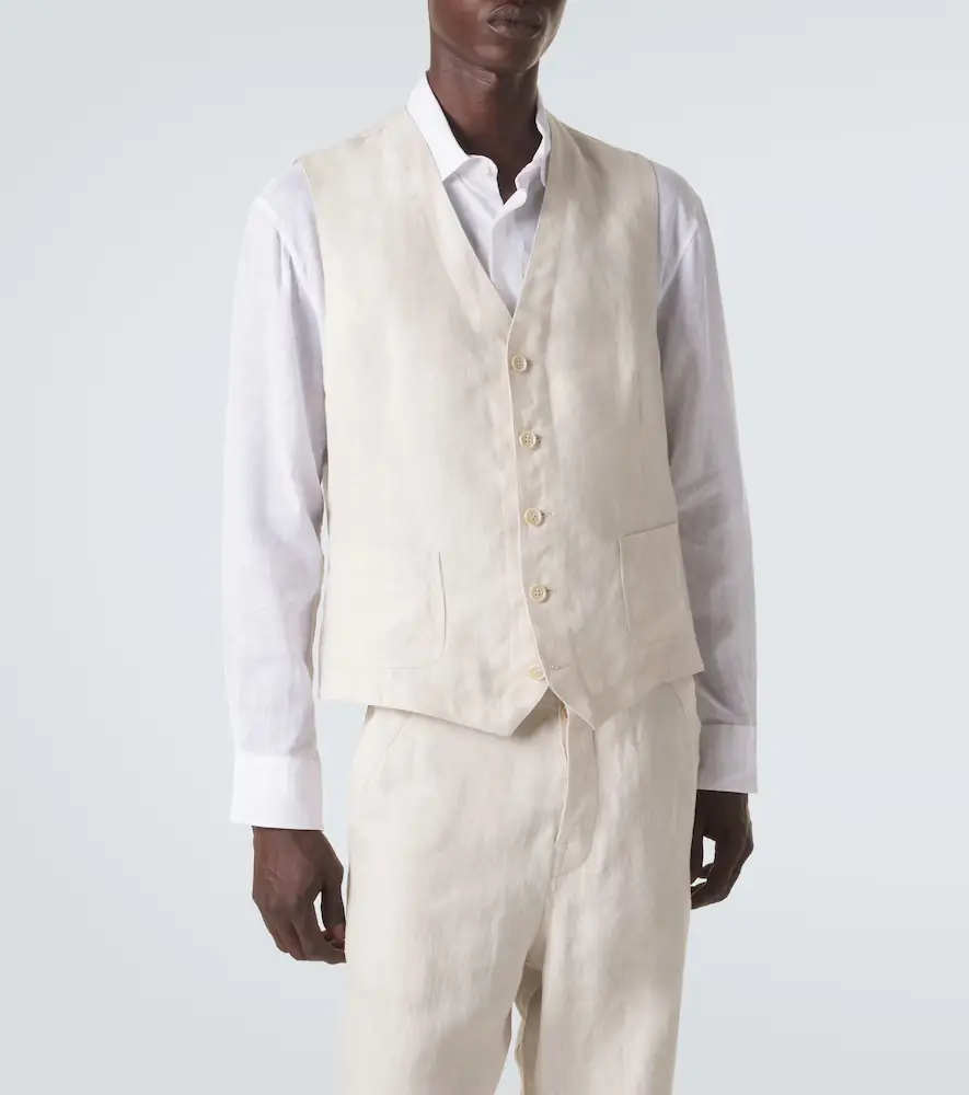 Brunello Cucinelli Herringbone linen vest | Thumbnail 5