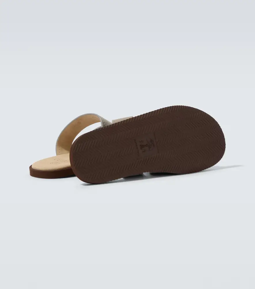 Brunello Cucinelli Logo suede sandals | Thumbnail 2 Brunello Cucinelli Logo suede sandals | Thumbnail 2