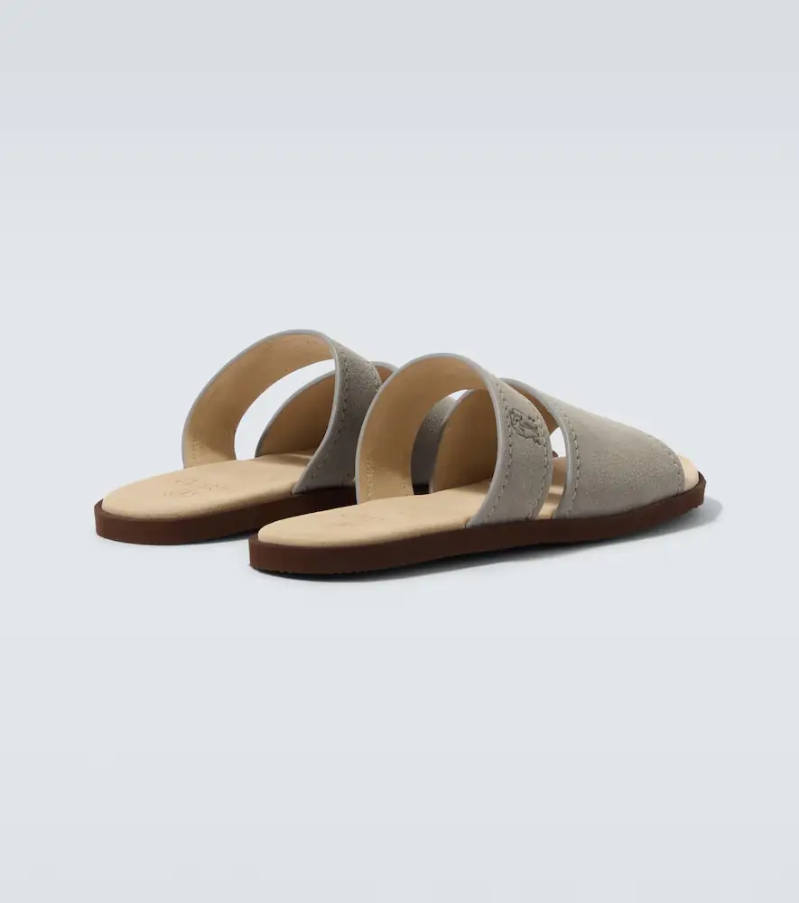 Brunello Cucinelli Logo suede sandals | Thumbnail 6 Brunello Cucinelli Logo suede sandals | Thumbnail 6
