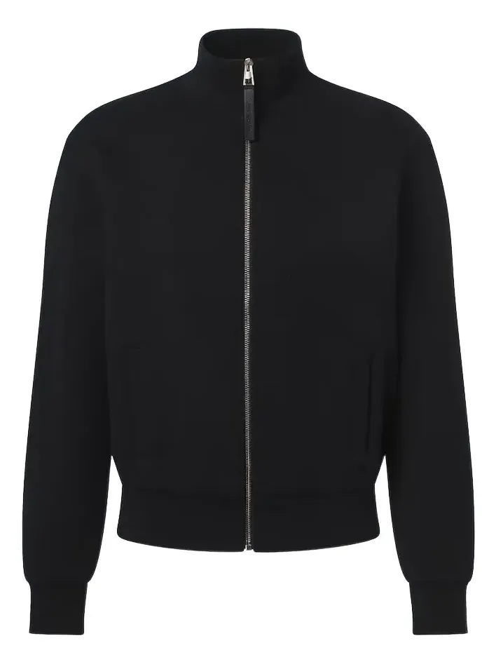 Givenchy Herringbone cotton-blend zip-up sweater