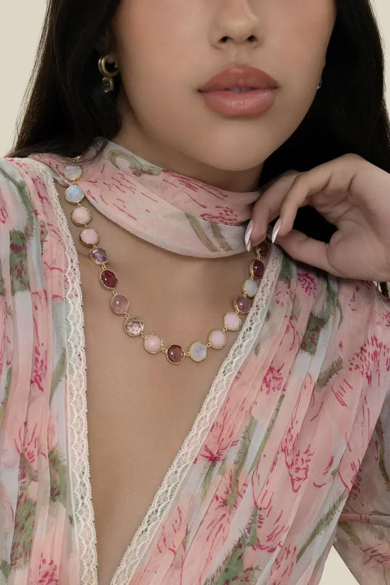 IRENE NEUWIRTH JEWELRY Pink Tourmaline Opal Moonstone Classic Necklace | Thumbnail 2 IRENE NEUWIRTH JEWELRY Pink Tourmaline Opal Moonstone Classic Necklace | Thumbnail 2