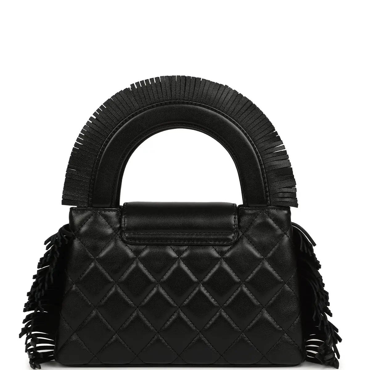 Chanel Chanel Small Fringe Kelly Black Lambskin Gold Hardware | Thumbnail 4 Chanel Chanel Small Fringe Kelly Black Lambskin Gold Hardware | Thumbnail 4