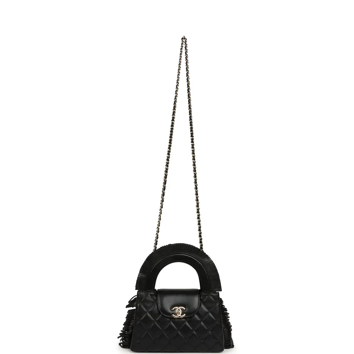 Chanel Chanel Small Fringe Kelly Black Lambskin Gold Hardware | Thumbnail 7 Chanel Chanel Small Fringe Kelly Black Lambskin Gold Hardware | Thumbnail 7