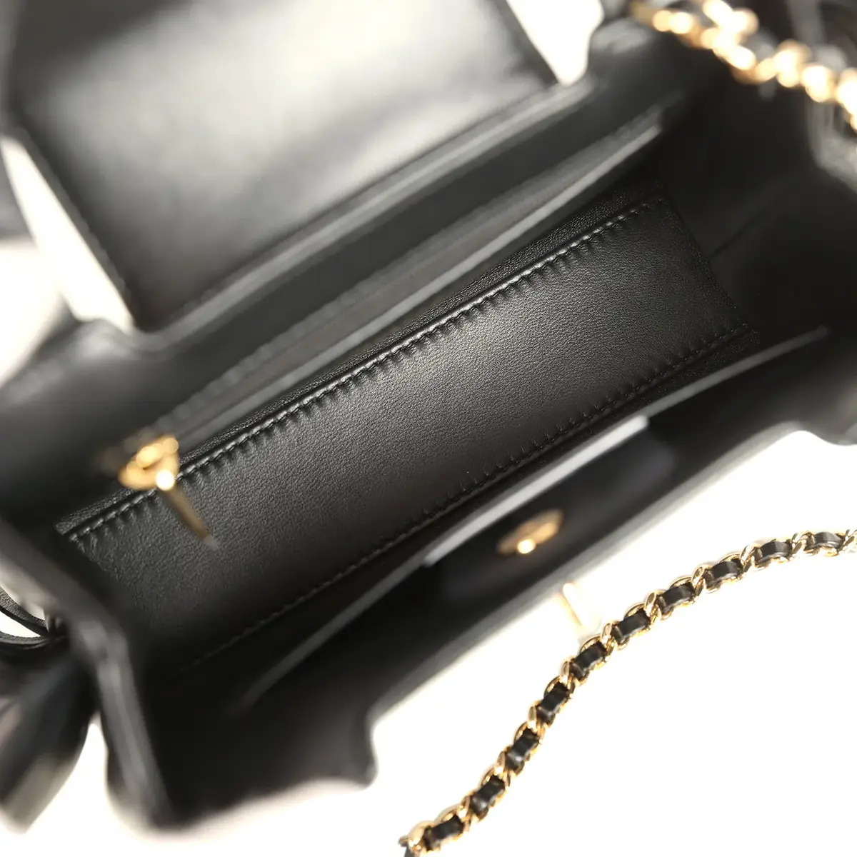 Chanel Chanel Small Fringe Kelly Black Lambskin Gold Hardware | Thumbnail 8 Chanel Chanel Small Fringe Kelly Black Lambskin Gold Hardware | Thumbnail 8