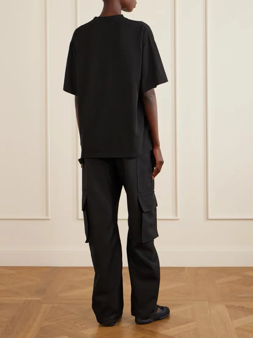 Balenciaga Printed Cotton-blend T-shirt | Thumbnail 3 Balenciaga Printed Cotton-blend T-shirt | Thumbnail 3