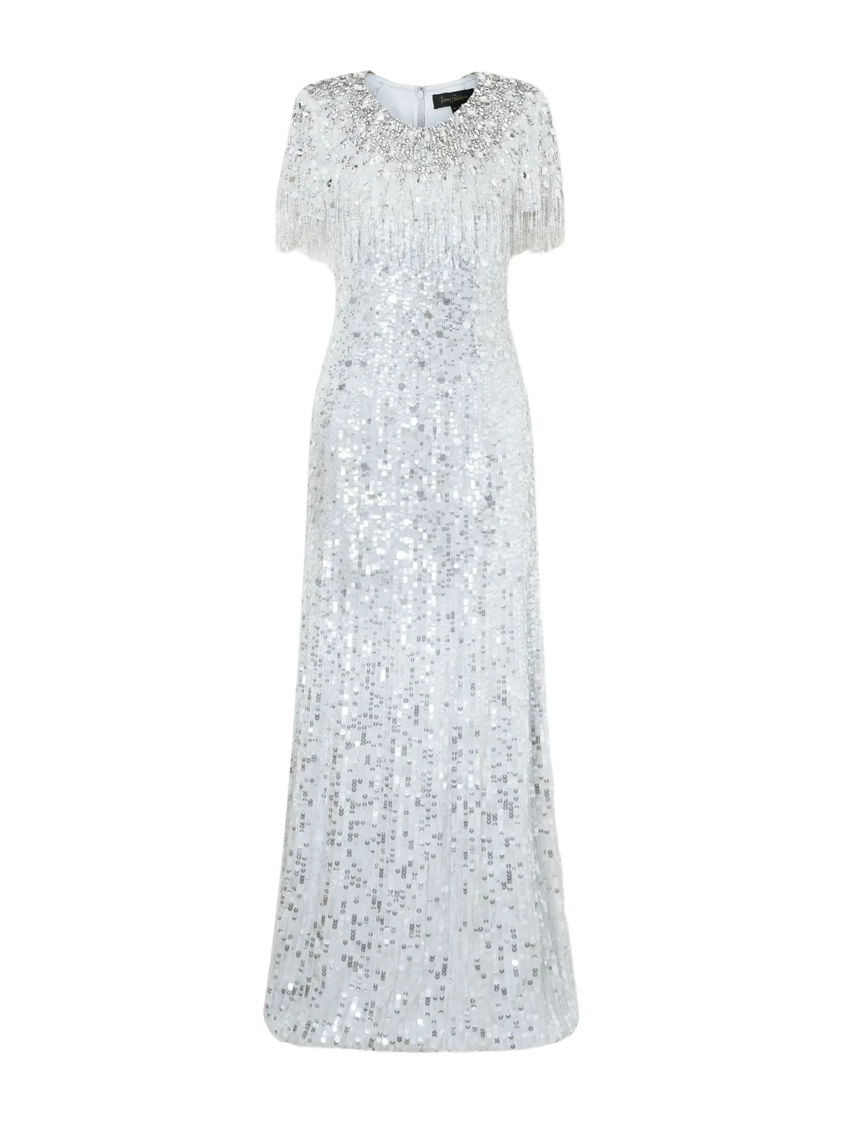 Jenny Packham Eugene Crystal-embellished Sequined Chiffon Gown