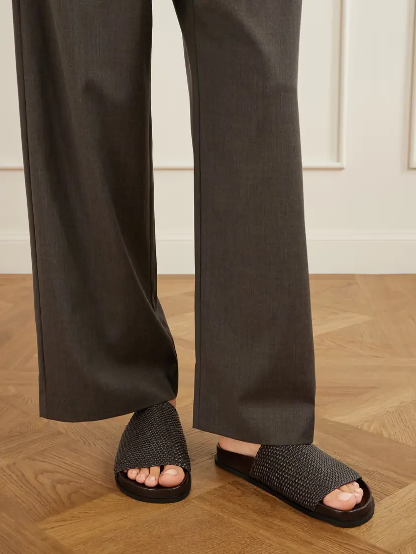 A Emery Luca Woven Leather Slides | Thumbnail 2 A Emery Luca Woven Leather Slides | Thumbnail 2