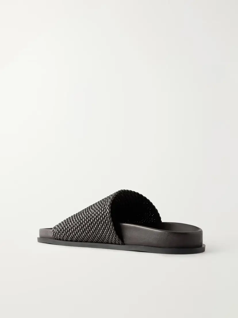 A Emery Luca Woven Leather Slides | Thumbnail 3 A Emery Luca Woven Leather Slides | Thumbnail 3