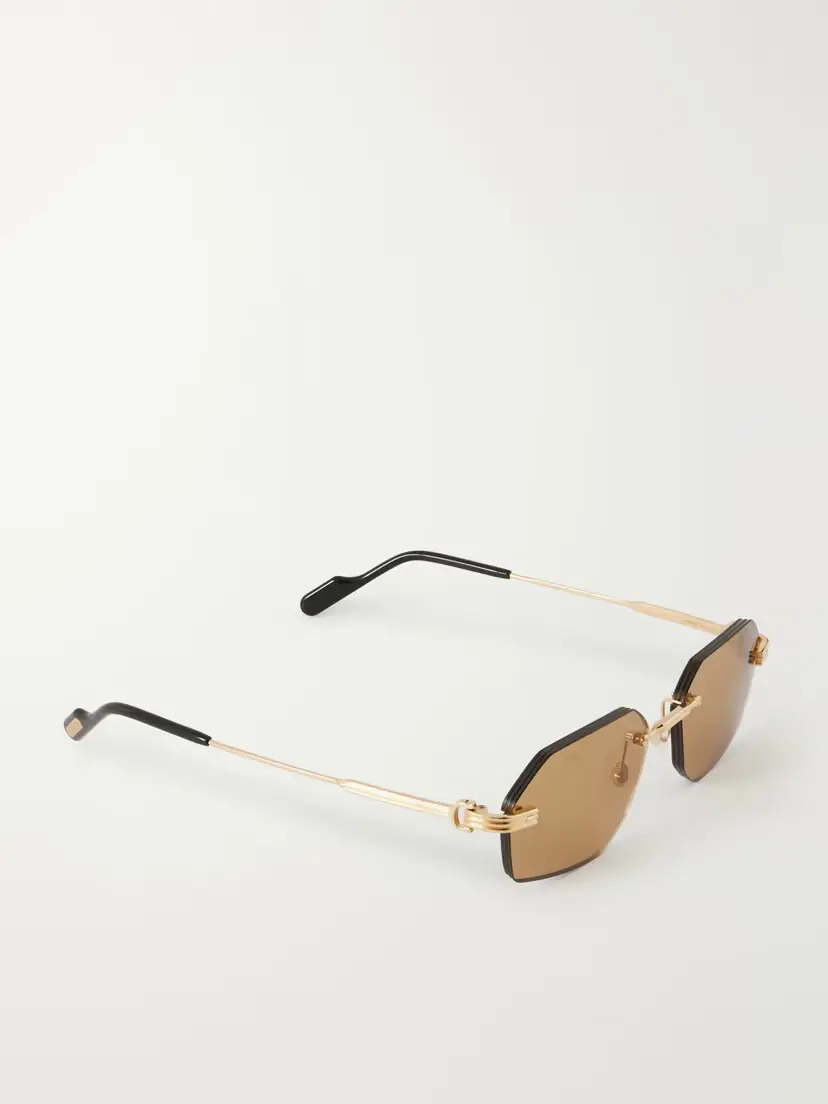 Cartier Eyewear Rounded-frame Metal Sunglasses | Thumbnail 3