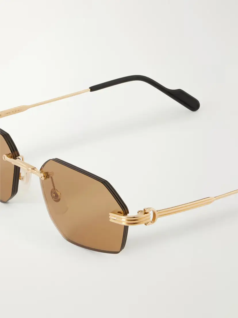 Cartier Eyewear Rounded-frame Metal Sunglasses | Thumbnail 4
