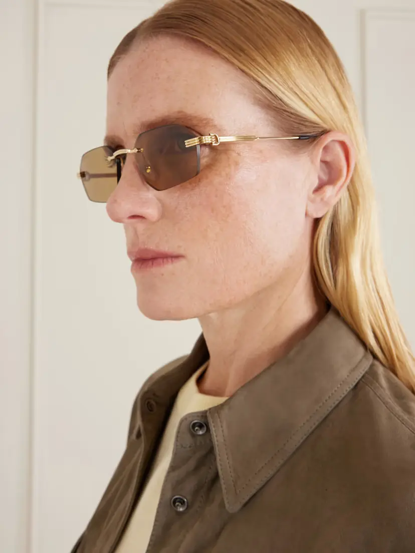 Cartier Eyewear Rounded-frame Metal Sunglasses | Thumbnail 5