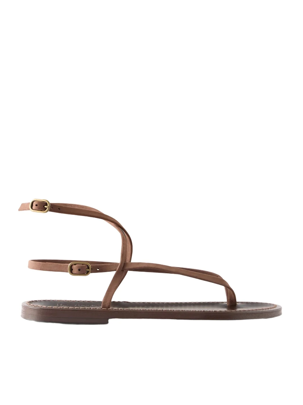 K Jacques St Tropez Abako Nubuck And Leather Thong Sandals
