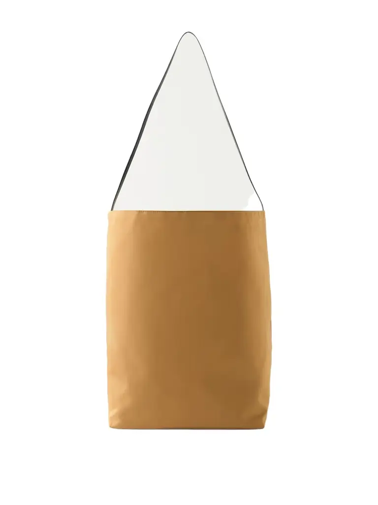 Valesque Bucket Leather-trimmed Satin-shell Tote Bag | Image 1 Valesque Bucket Leather-trimmed Satin-shell Tote Bag | Image 1
