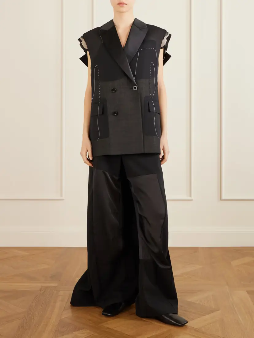 Sacai Wool Organza Vest | Thumbnail 2 Sacai Wool Organza Vest | Thumbnail 2