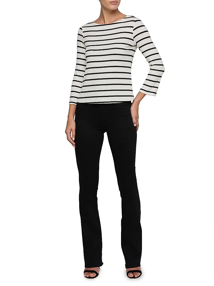 L'Agence Women's Lucille Striped Boatneck Shirt | Thumbnail 2 L'Agence Women's Lucille Striped Boatneck Shirt | Thumbnail 2