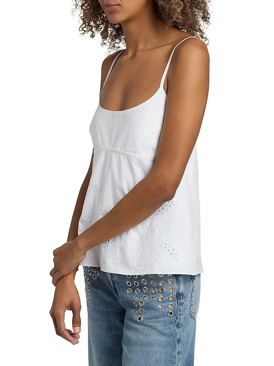 rag & bone Women's Maggie Embroidered Cotton Camisole | Thumbnail 4 rag & bone Women's Maggie Embroidered Cotton Camisole | Thumbnail 4