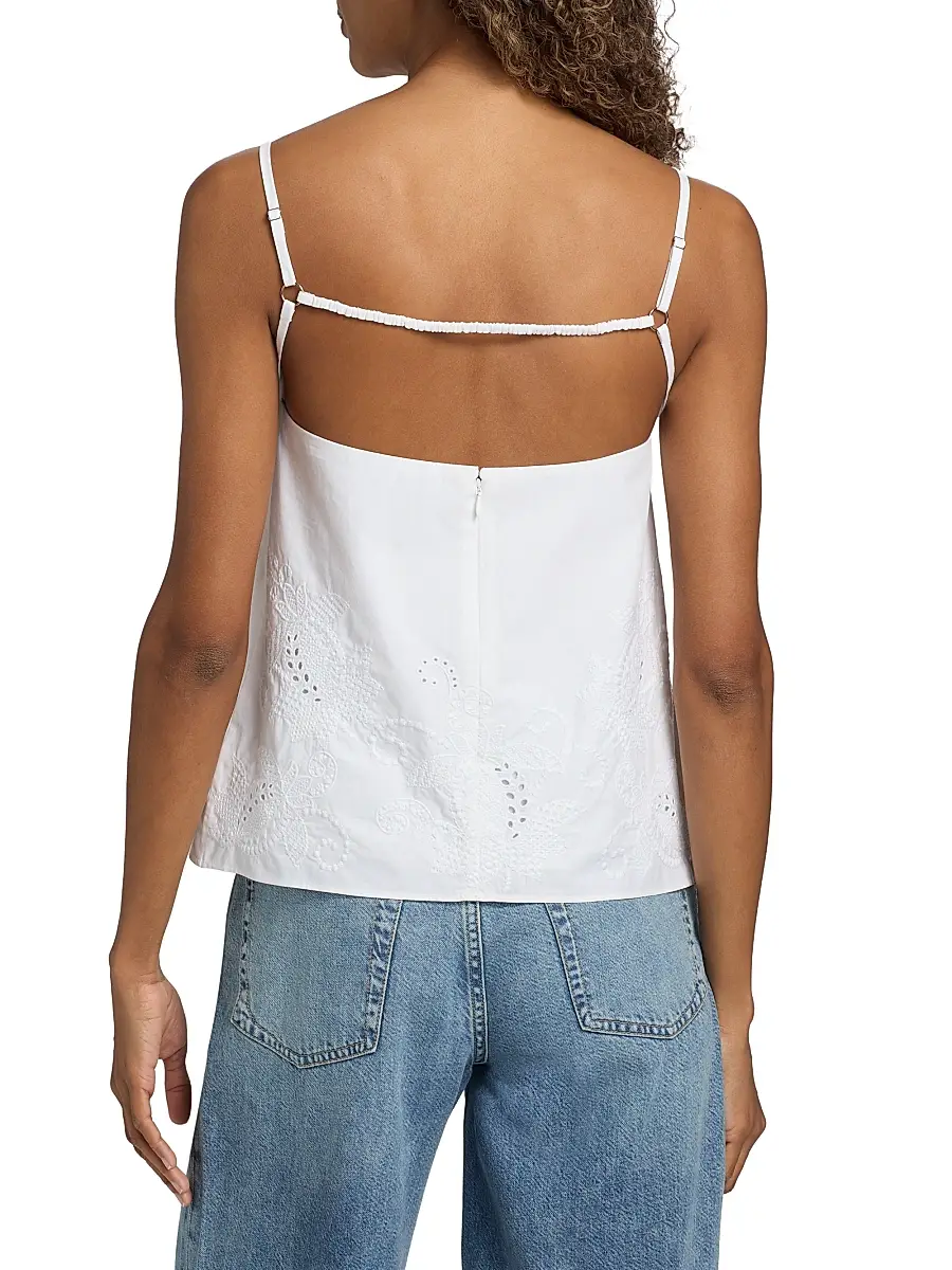 rag & bone Women's Maggie Embroidered Cotton Camisole | Thumbnail 5 rag & bone Women's Maggie Embroidered Cotton Camisole | Thumbnail 5