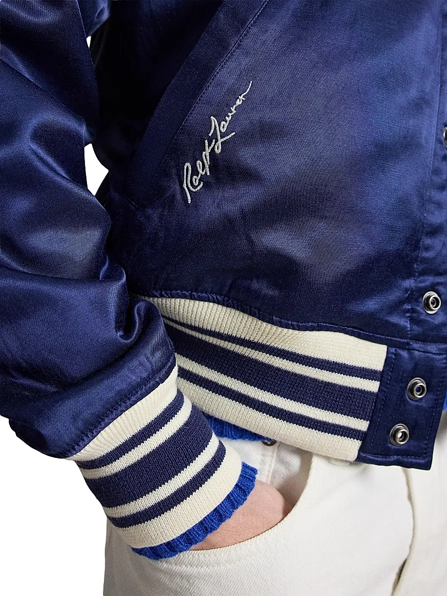 Polo Ralph Lauren Men's Red Sox Cotton-Blend Satin Bomber Jacket | Thumbnail 5 Polo Ralph Lauren Men's Red Sox Cotton-Blend Satin Bomber Jacket | Thumbnail 5