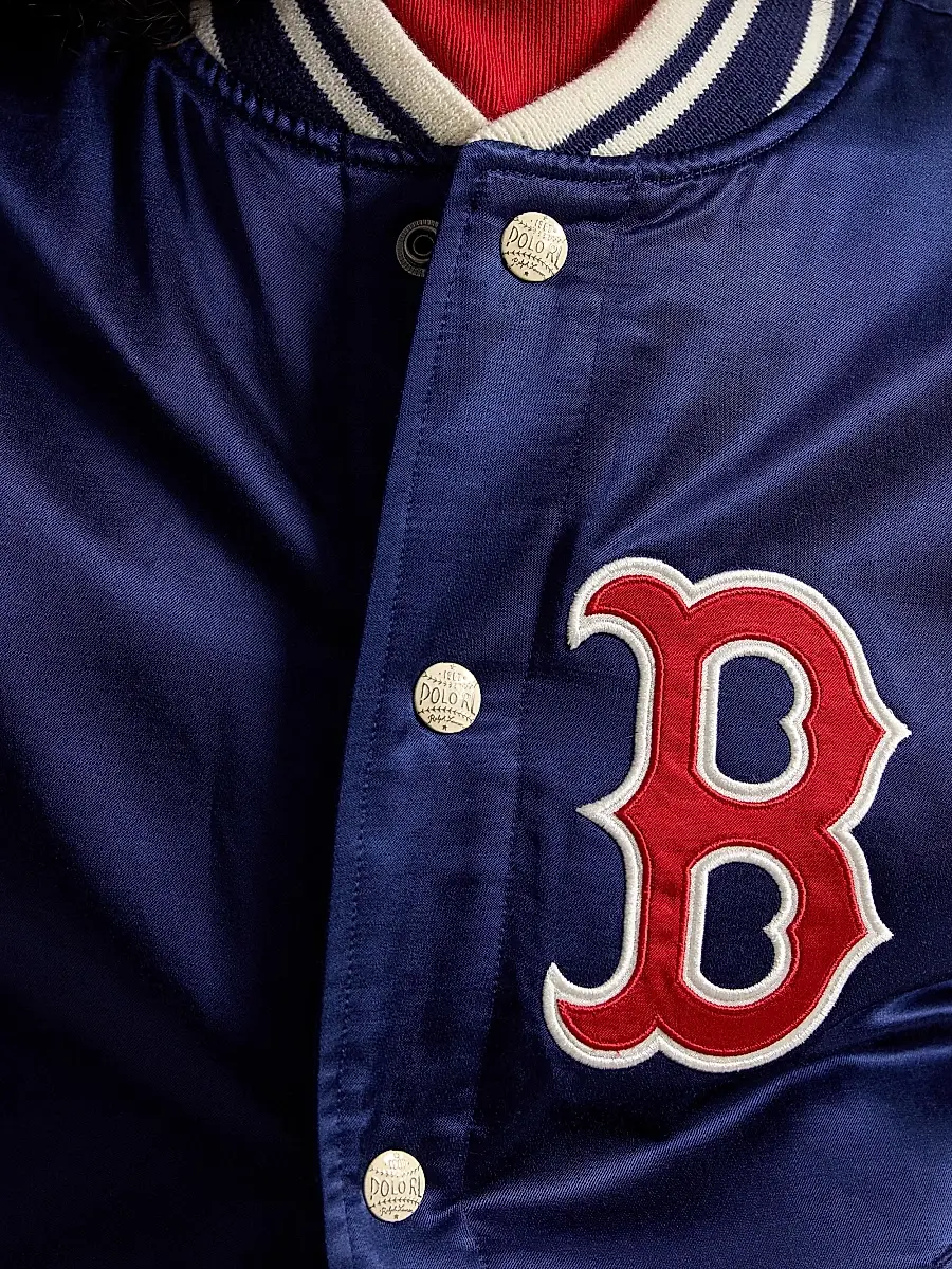 Polo Ralph Lauren Men's Red Sox Cotton-Blend Satin Bomber Jacket | Thumbnail 6 Polo Ralph Lauren Men's Red Sox Cotton-Blend Satin Bomber Jacket | Thumbnail 6