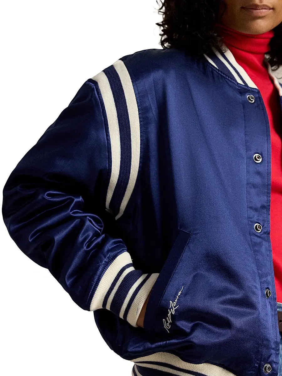 Polo Ralph Lauren Men's Red Sox Cotton-Blend Satin Bomber Jacket | Thumbnail 7 Polo Ralph Lauren Men's Red Sox Cotton-Blend Satin Bomber Jacket | Thumbnail 7