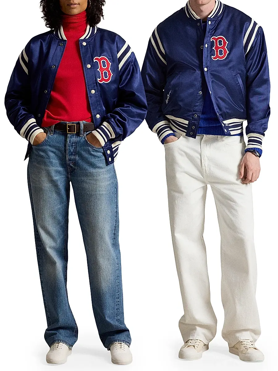 Polo Ralph Lauren Men's Red Sox Cotton-Blend Satin Bomber Jacket | Thumbnail 8 Polo Ralph Lauren Men's Red Sox Cotton-Blend Satin Bomber Jacket | Thumbnail 8