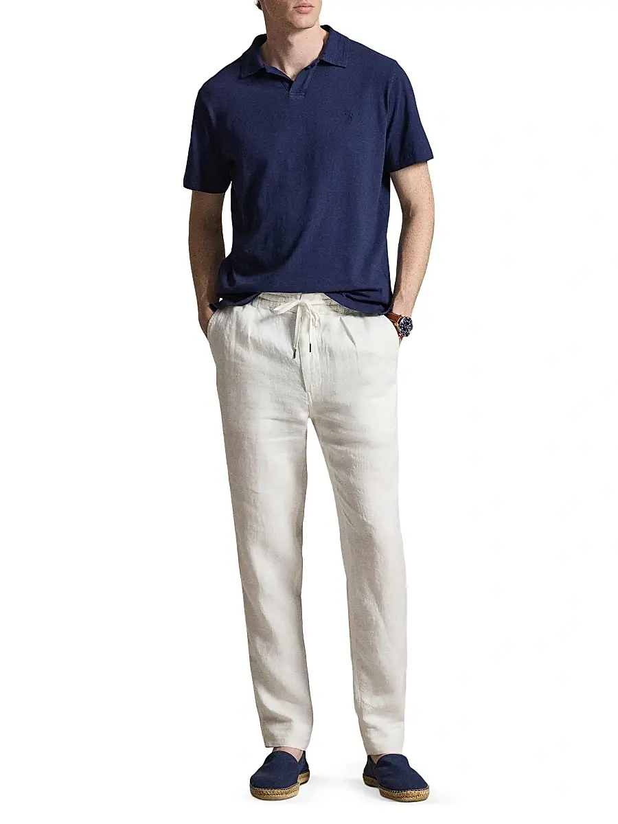 Polo Ralph Lauren Men's Logo Cotton-Linen Jersey Polo Shirt | Thumbnail 2
