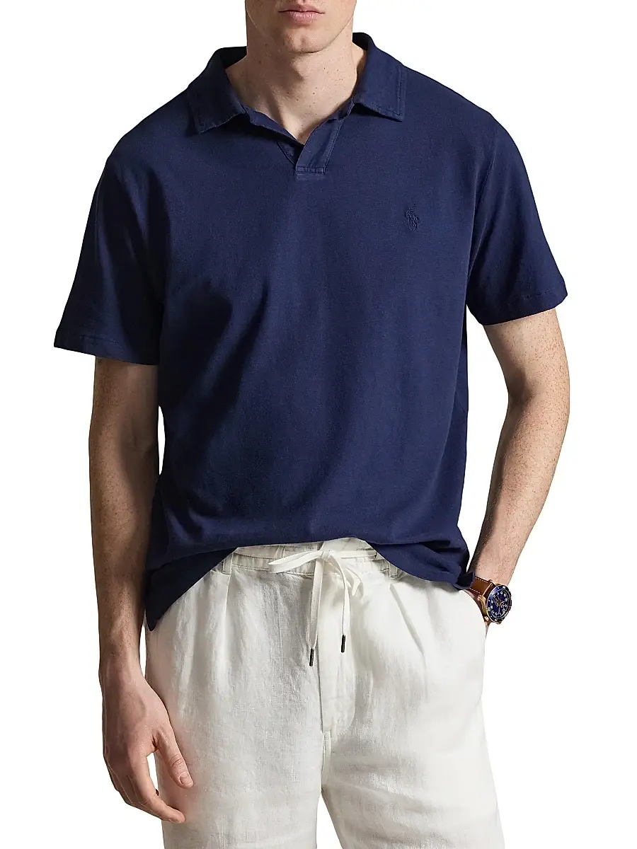 Polo Ralph Lauren Men's Logo Cotton-Linen Jersey Polo Shirt | Thumbnail 3