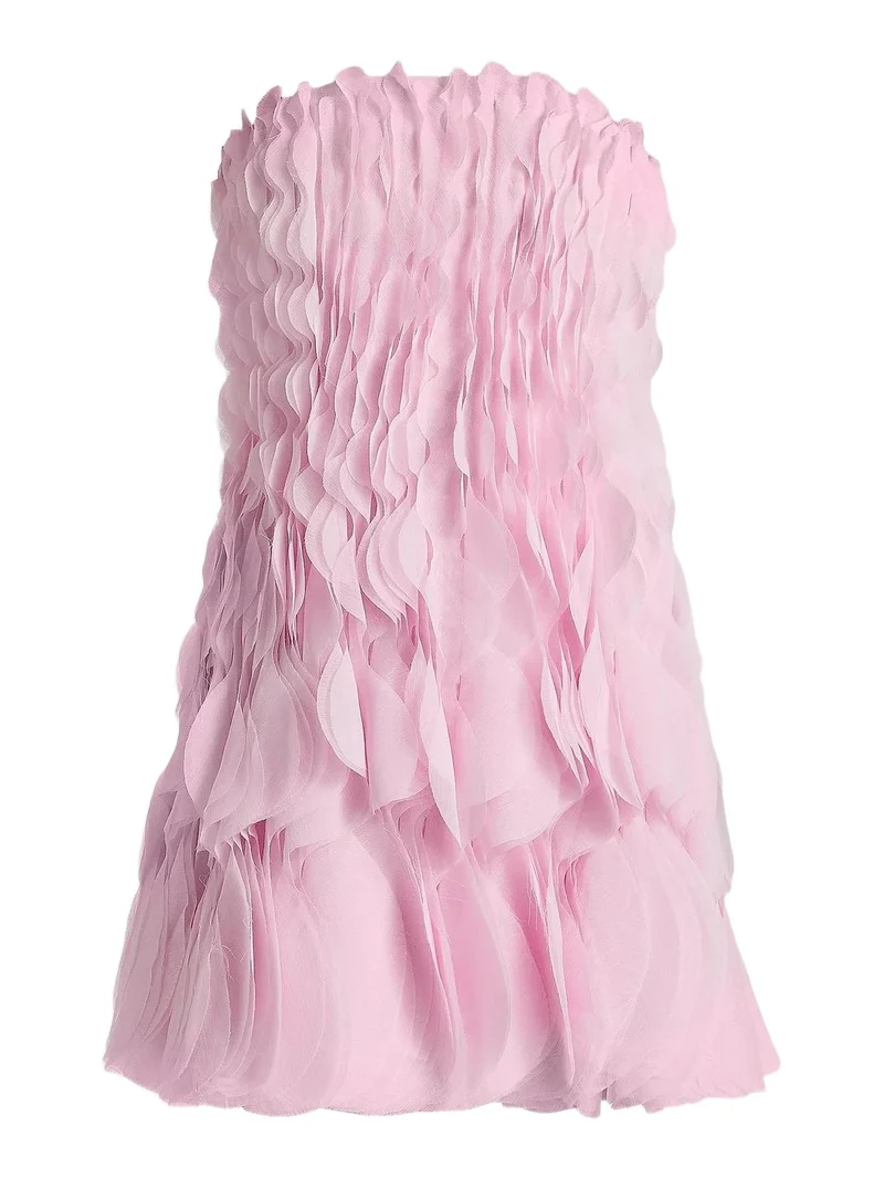 Women's Christine Tiered-Petal Strapless Minidress