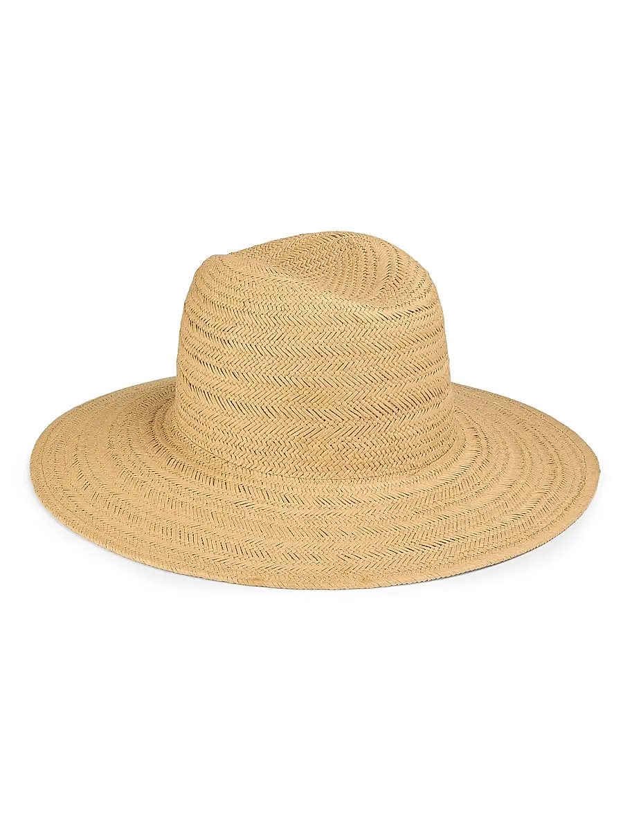 Vince Women's Herringbone Weave Straw Panama Hat | Thumbnail 2