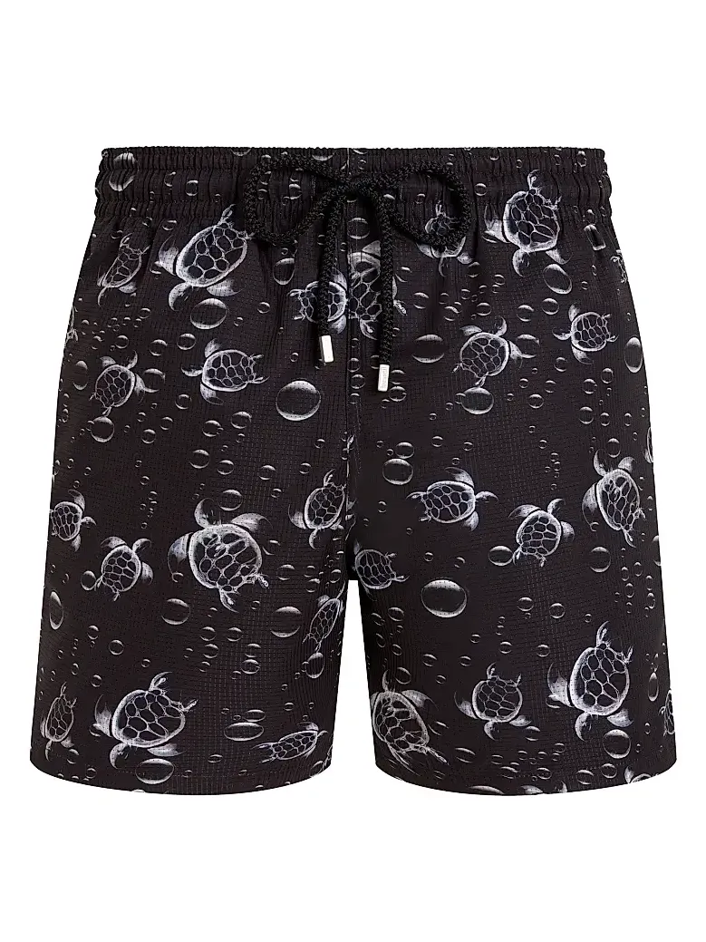 Men's Micro-Perforated Bubble Turtle Print Swim Shorts