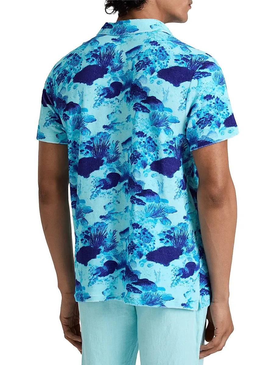 Vilebrequin Men's Coral Reef Terry Polo Shirt | Thumbnail 4