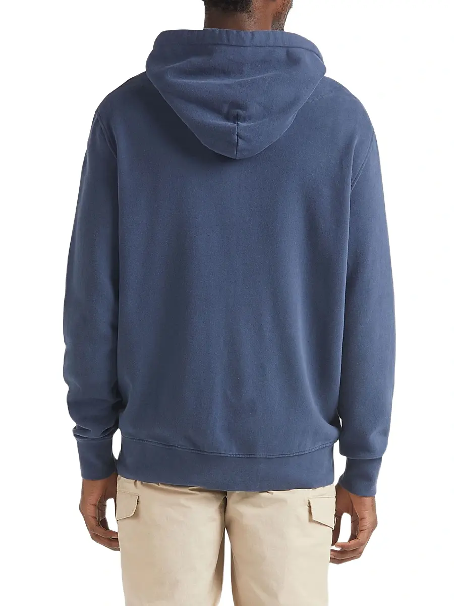 Vilebrequin Men's Big Turtle Embroidery Cotton Full-Zip Hoodie | Thumbnail 4 Vilebrequin Men's Big Turtle Embroidery Cotton Full-Zip Hoodie | Thumbnail 4