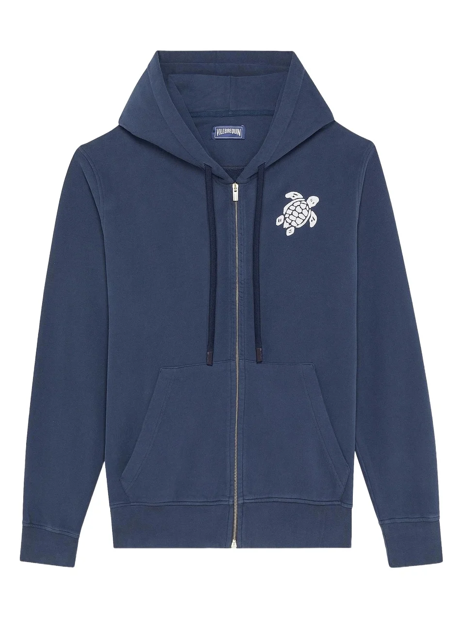 Men's Big Turtle Embroidery Cotton Full-Zip Hoodie Men's Big Turtle Embroidery Cotton Full-Zip Hoodie