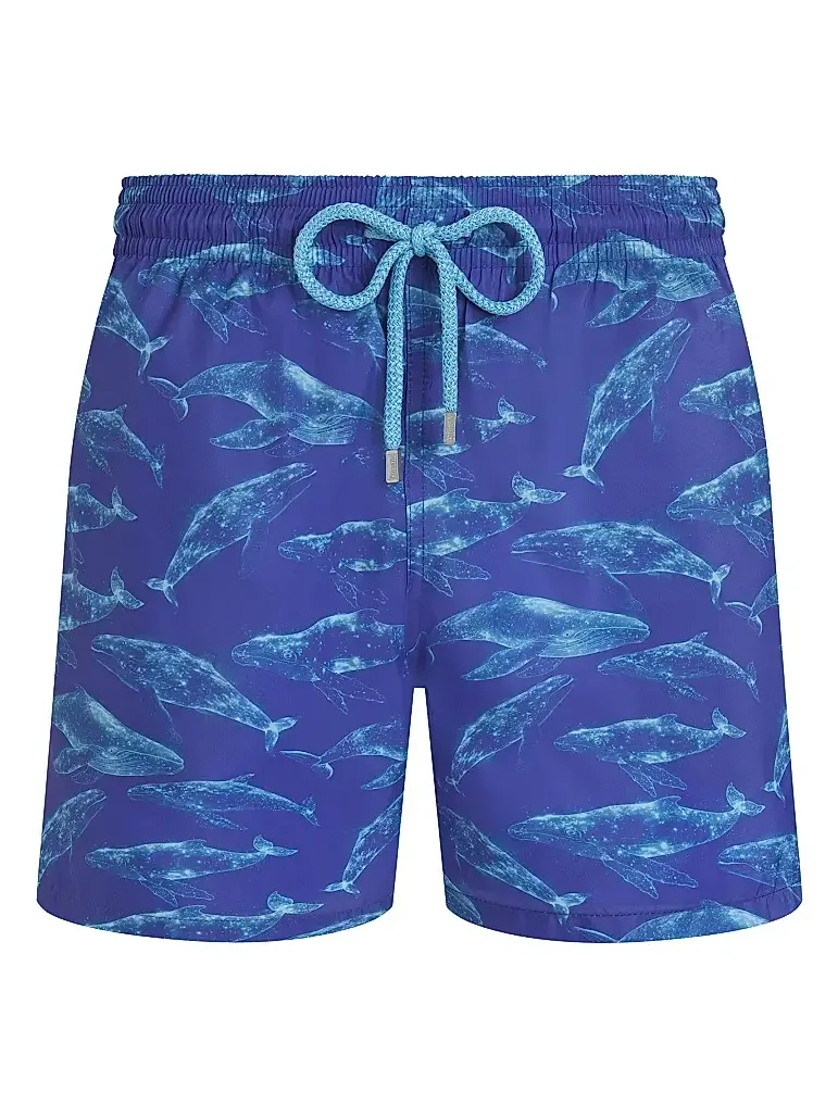 Men's Sparkling Whales Packable Swim Shorts