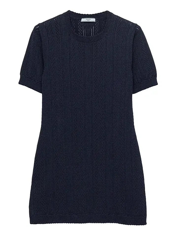 Women's Openwork Cotton Mini-Dress