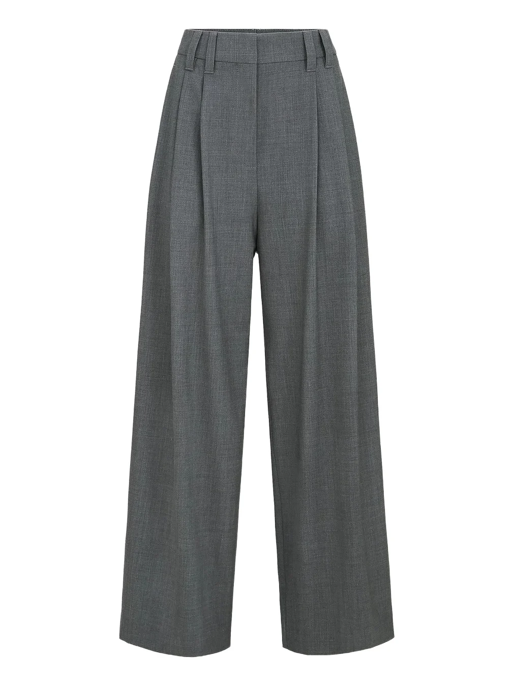 Women's Tropical Luxury Wool Tailored Trousers with Monili - Dark Grey Women's Tropical Luxury Wool Tailored Trousers with Monili - Dark Grey