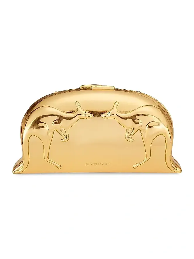 Zimmermann Women's Rapture Kangaroo-Motif Metallic Clutch