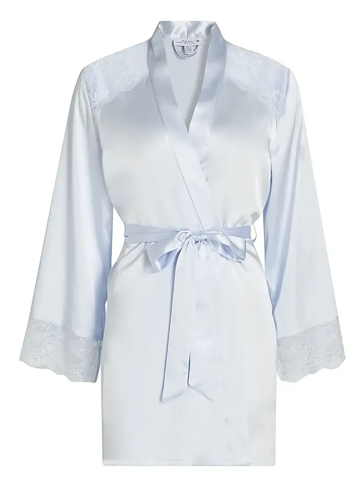 Women's Annie Satin Lace-Trim Robe Women's Annie Satin Lace-Trim Robe