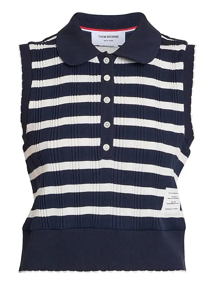 Women's Stripe Cotton Sleeveless Top