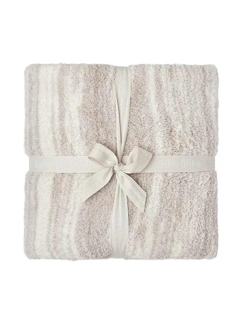 Barefoot Dreams CozyChic Space-Dye Border Throw Blanket