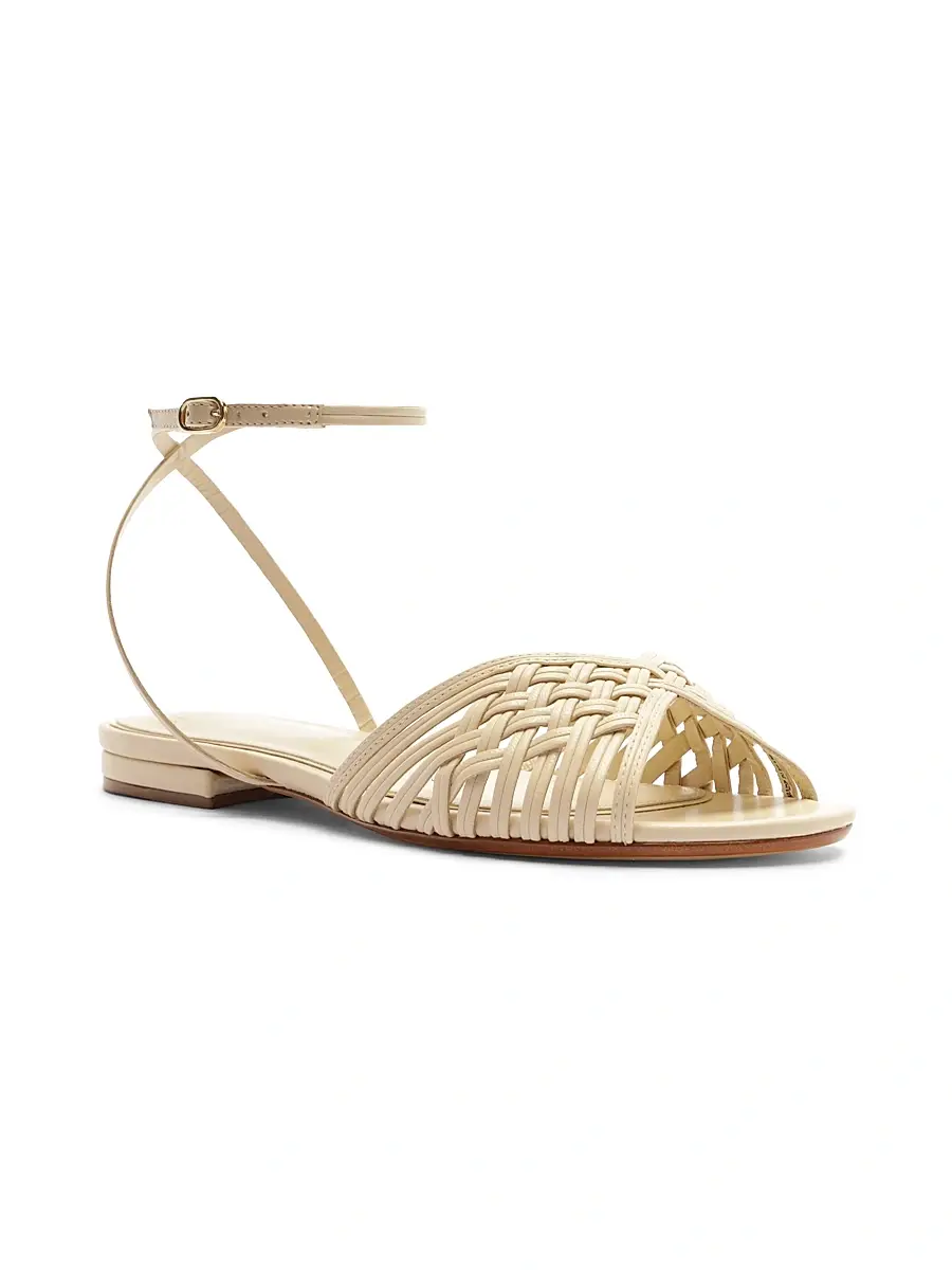 Alexandre Birman Women's Lilian Woven Leather Sandals | Thumbnail 2