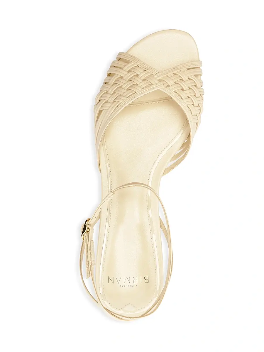 Alexandre Birman Women's Lilian Woven Leather Sandals | Thumbnail 4