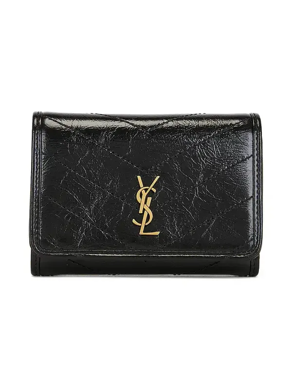 Saint Laurent Cuir Vintage Froisse Matelasse Wallet