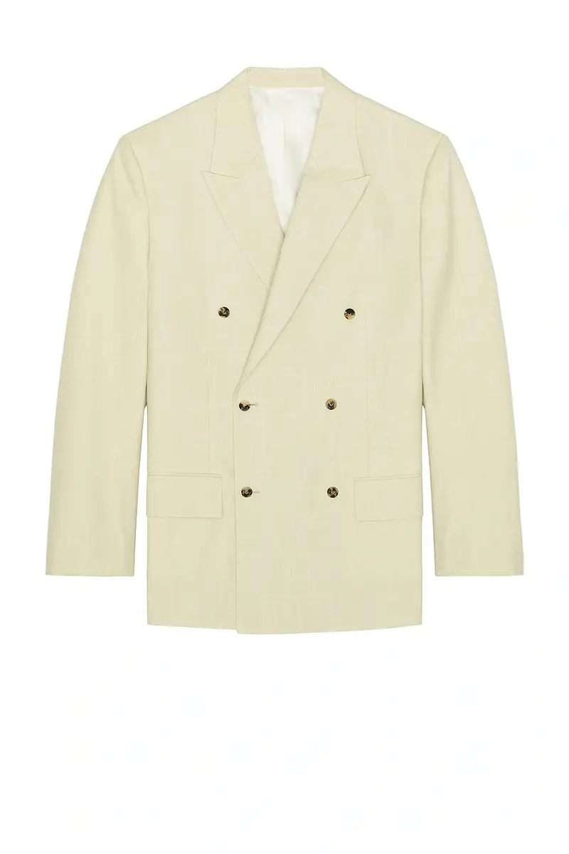 Bottega Veneta Wool Cotton Melange Gabardine Double Breasted Jacket | Thumbnail 4