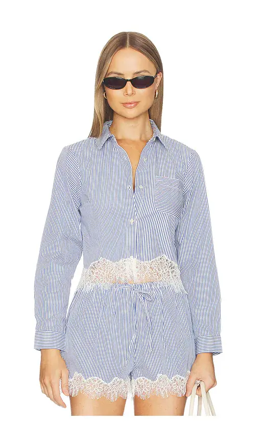 Cami NYC Luisa Cropped Button Down Top | Image 1 Cami NYC Luisa Cropped Button Down Top | Image 1